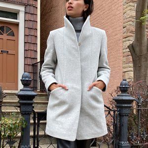 Wilfred The Cocoon Coat, Heather White, Size Small